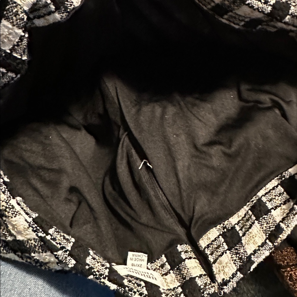 Unique Vintage black white and gold checked pants - Picture 6 of 7